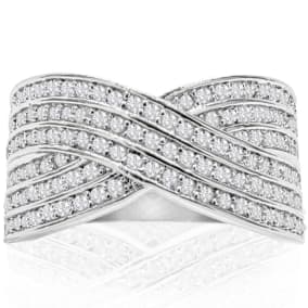 1 Carat Rose Cut Diamond Swirl Cocktail Ring. Amazing New Diamond Ring Style Everyone Will LOVE!