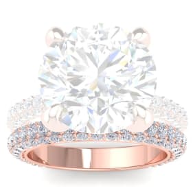 1 1/4 Carat Matching Diamond Band In 14 Karat Rose Gold