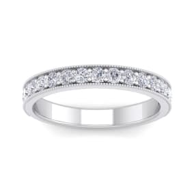 1/2 Carat Diamond Matching Band In 14K White Gold