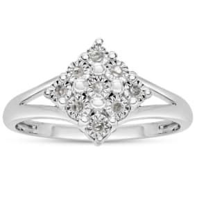 9 Diamond Beautiful Right Hand Ring Featuring 100% Natural Earth-Mined Diamonds.  All Ring Sizes Available For NEW Style!
