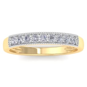 1/4 Carat Diamond Wedding Band In 14K Yellow Gold