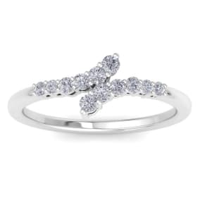 Stunning 1/4ct Journey Diamond Band in 1.4 Karat Gold™.  Big Ring Sizes Available!!