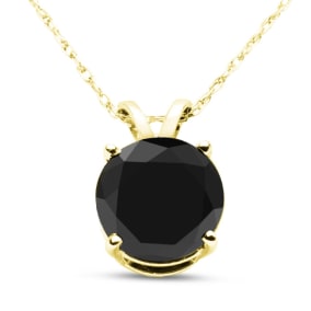 Amazing Massive 4 Carat ++ Black Diamond Mounted In A Heavy Solitaire Pendant.  Comes With An 18 Inch Chain
