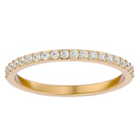 1/4 Carat Moissanite Matching Wedding Band In 14K Yellow Gold