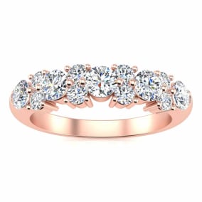Choose from Your Exact Rings Size Of Rose Gold Thumb Rings With 3/4 Carats Of Diamonds From SuperJeweler