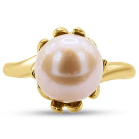 Previously Owned 14K Yellow Gold 8mm Freshwater Cultured Pearl Ring, Size 8