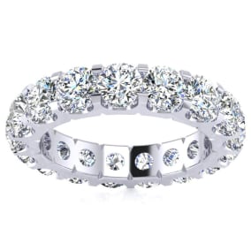 Eternity Ring Size 5 4 Carat Round Lab Grown Diamond Eternity Ring In Platinum