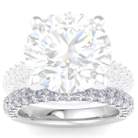 1 1/4 Carat Wedding Diamond Band Ring In 14K White Gold