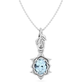 Aquamarine Necklace: 3/4 Carat Aquamarine Necklace