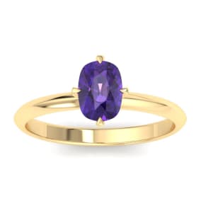 Amethyst Ring: 1 Carat Amethyst Ring