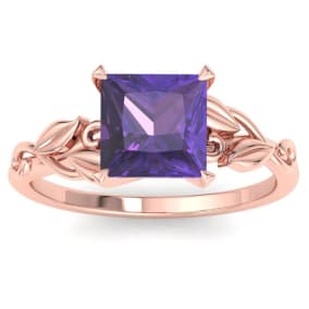 Amethyst Ring: 1 1/2 Carat Amethyst Ring