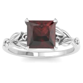 Garnet Ring: 1 1/2 Carat Garnet Ring