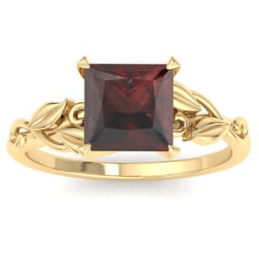 Garnet Ring: 1 1/2 Carat Garnet Ring