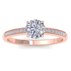 1 1/4 Carat Diamond Engagement Ring In 14K Rose Gold