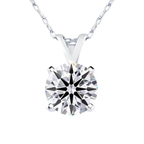 Lab Grown Diamond Necklace 1 Carat Diamond Necklace In 14 Karat White Gold (H-I Color, SI1-SI2 Clarity)