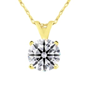 Lab Grown Diamond Necklace 1 Carat Diamond Necklace In 14 Karat Yellow Gold (H-I Color, SI1-SI2 Clarity)