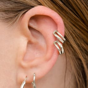 Sterling Silver Split Ear Cuff
