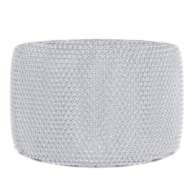 52 Carat Lab Grown Diamond Bangle Bracelet In 14K White Gold, 2 Inches Wide
