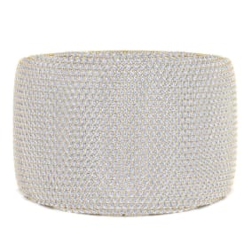 52 Carat Lab Grown Diamond Bangle Bracelet In 14K Yellow Gold, 2 Inches Wide