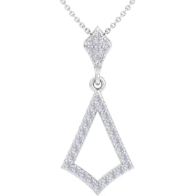 1/3 Carat Diamond Chandelier Necklace In 14 Karat White Gold, 18 Inches