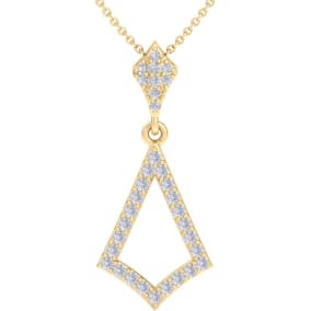 1/3 Carat Diamond Chandelier Necklace In 14 Karat Yellow Gold, 18 Inches