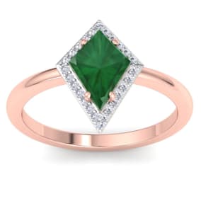 Emerald Ring: 1 3/4 Carat Emerald and Diamond Ring