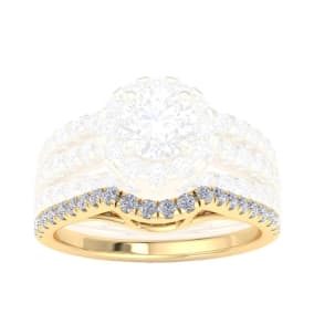 1/4 Carat Lab Grown Diamond Wedding Band In 14 Karat Yellow Gold