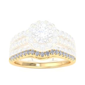 1/5 Carat Lab Grown Diamond Wedding Band In 14 Karat Yellow Gold