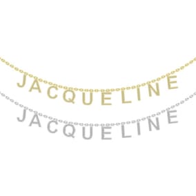 Little Girls Personalized Name Necklace, Choose White Gold Or Yellow Gold Overlay, 10 Letters. So Cute!