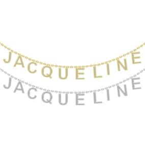 Big Girls Personalized Name Necklace, Choose White Gold Or Yellow Gold Overlay, 10 Letters. So Cute!