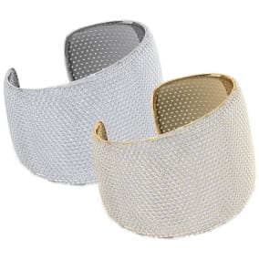 52 Carat Lab Grown Diamond Bangle Bracelet In 14K White Gold, 2 Inches Wide