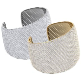 52 Carat Diamond Bangle Bracelet In 14K White and Yellow Gold