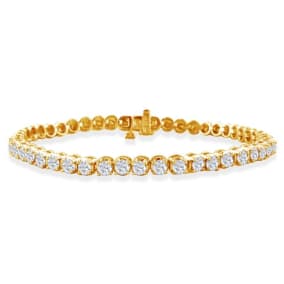 3 Carat Diamond Tennis Bracelet In 14 Karat Yellow Gold