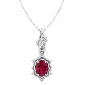 Ruby Necklace: 1 Carat Ruby Necklace