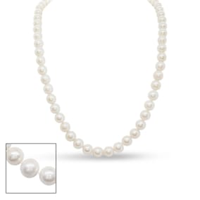 24 inch 10mm AA+ Pearl Necklace With 14K Yellow Gold Clasp
