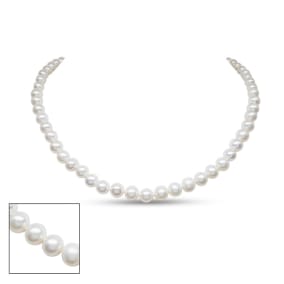 18 inch 6mm AA+ Pearl Necklace With 14K Yellow Gold Clasp
