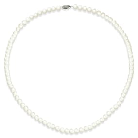 18 inch 7mm A Pearl Necklace With Sterling Silver Clasp