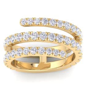 1 1/2 Carat Diamond Wrap Ring In 14 Karat Yellow Gold
