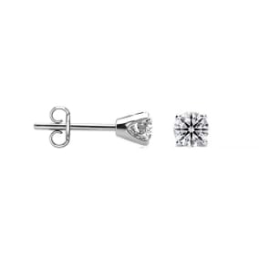 1/4 Carat Lab Grown Diamond Stud Earrings in White Gold, G-H color, VS clarity