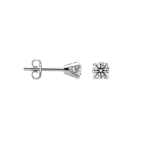 .10 Carat Lab Grown Diamond Stud Earrings in White Gold, F-G color, VS2/SI1 clarity