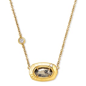 KENDRA SCOTT -  Anna Vintage Gold Plated Brass and Black Pyrite Necklace