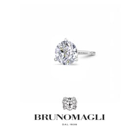 Bruno Magli Mens 1/2 Carat Lab Grown Diamond Martini Stud Earring In Sterling Silver