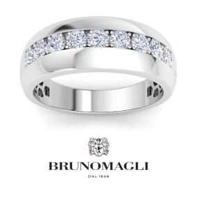 Bruno Magli Mens 1 Carat Classic Lab Grown Diamond Ring In Sterling Silver