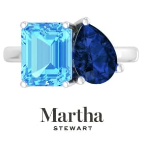 4 3/4ct Gemstone Two Stone Ring