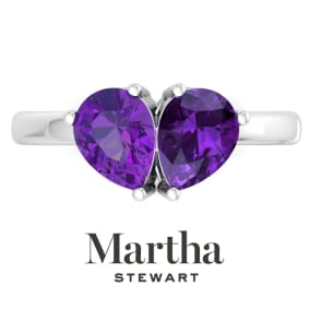 2ct Gemstone Two Stone Ring