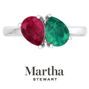 2ct Gemstone Two Stone Ring