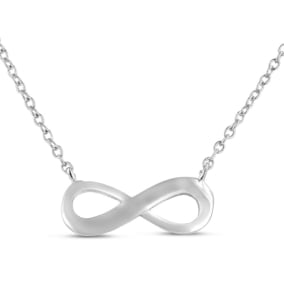 Estate Jewelry Sterling Silver Infinity Necklace 
