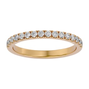 Estate Jewelry 1/3 Carat Diamond Wedding Band In 14 Karat Yellow Gold, Size 6.5