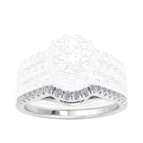 1/4 Carat Lab Grown Diamond Wedding Band In 14 Karat White Gold