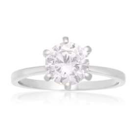 Fine Quality 1.50 ct Natural Diamond Six Prong Solitaire in Platinum
